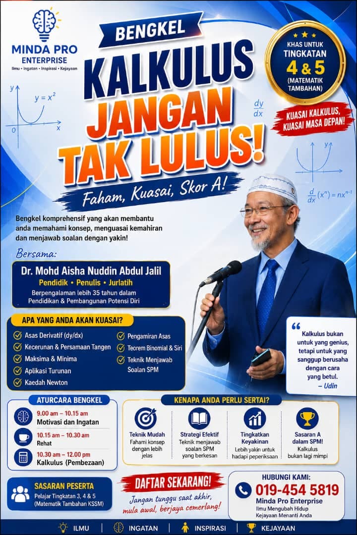 Bengkel Kalkulus - Jangan Tak Lulus
